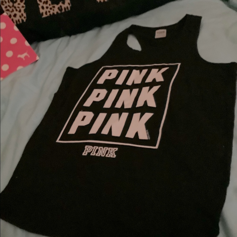 Vs pink open back tank